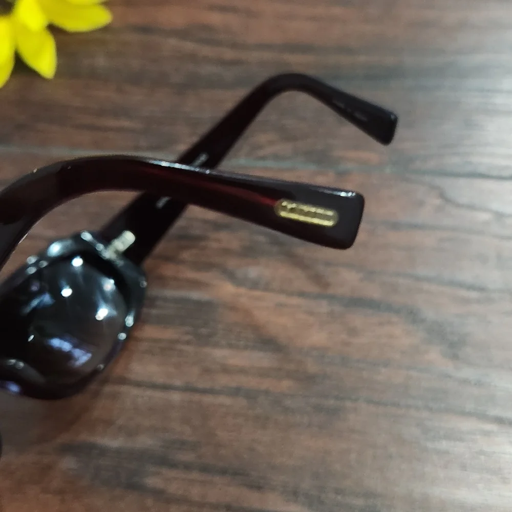 Oliver Peoples Sunglasses Burgundy Frames w/ Gradient Brown Lenses